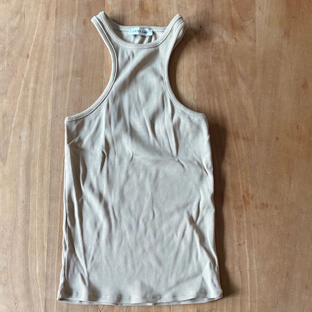 Annie Bing Ribbed Racerback Tank Top